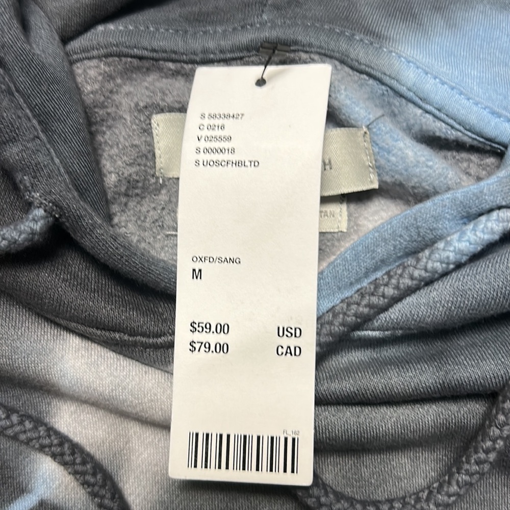 NWT Urban Outfitters Standard Cloth Tie Dye Hoodie Medium Blue - Picture 4 of 8